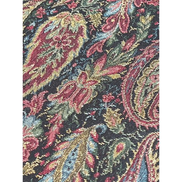 Vintage Tapestry Fabric Paisley Upholstery Bohemian Jacquard Brocade By The Yard - Picture 7 of 10